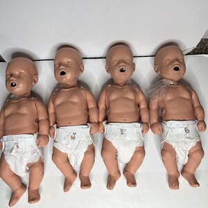 Lot Of 4 American Safety & Health Institute Sani-baby CPR First Aid Babies